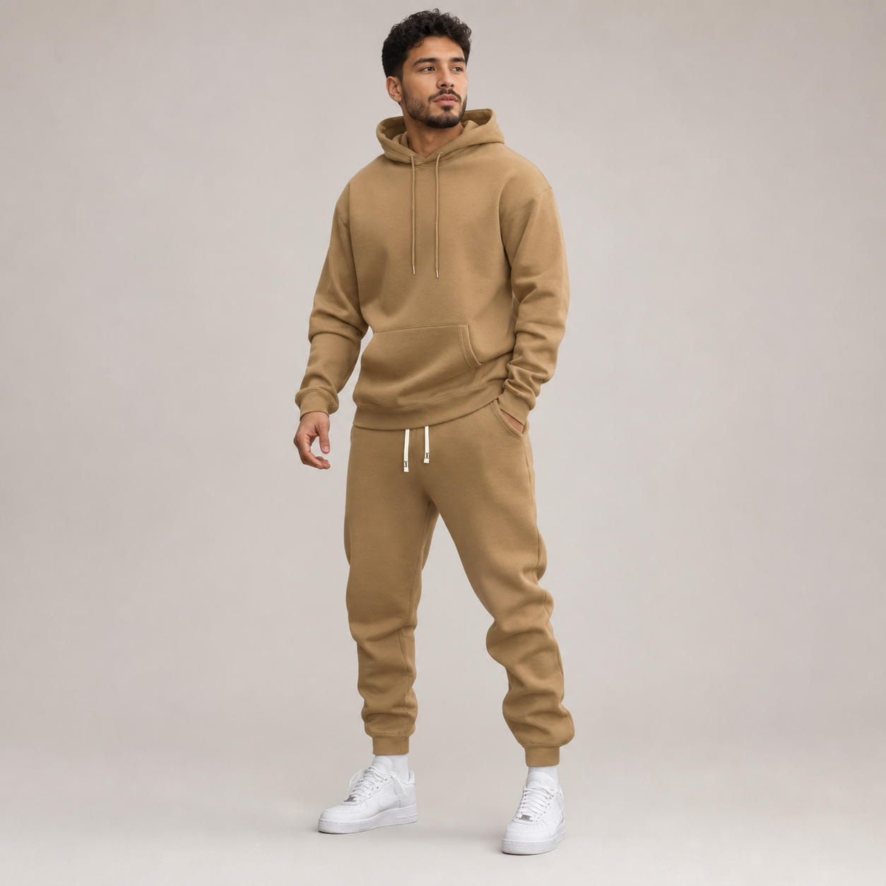 Conjunto deportivo hombre beige — sudadera y jogger [c=Beige]