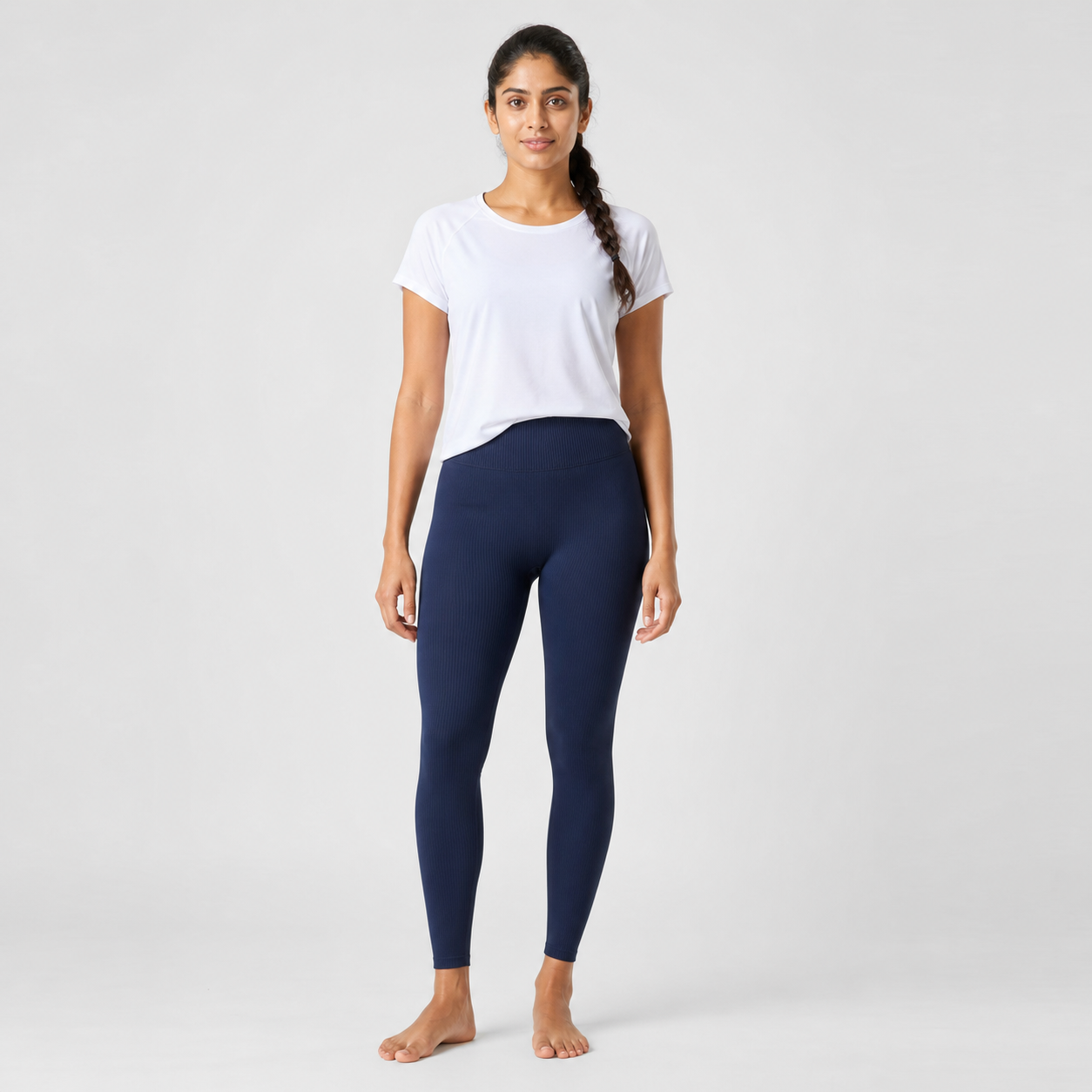 Leggings sin costuras mujer azul marino — cintura alta [c=Azul marino]