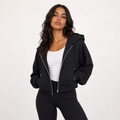 Sudadera corta cremallera mujer negro [c=Negro]