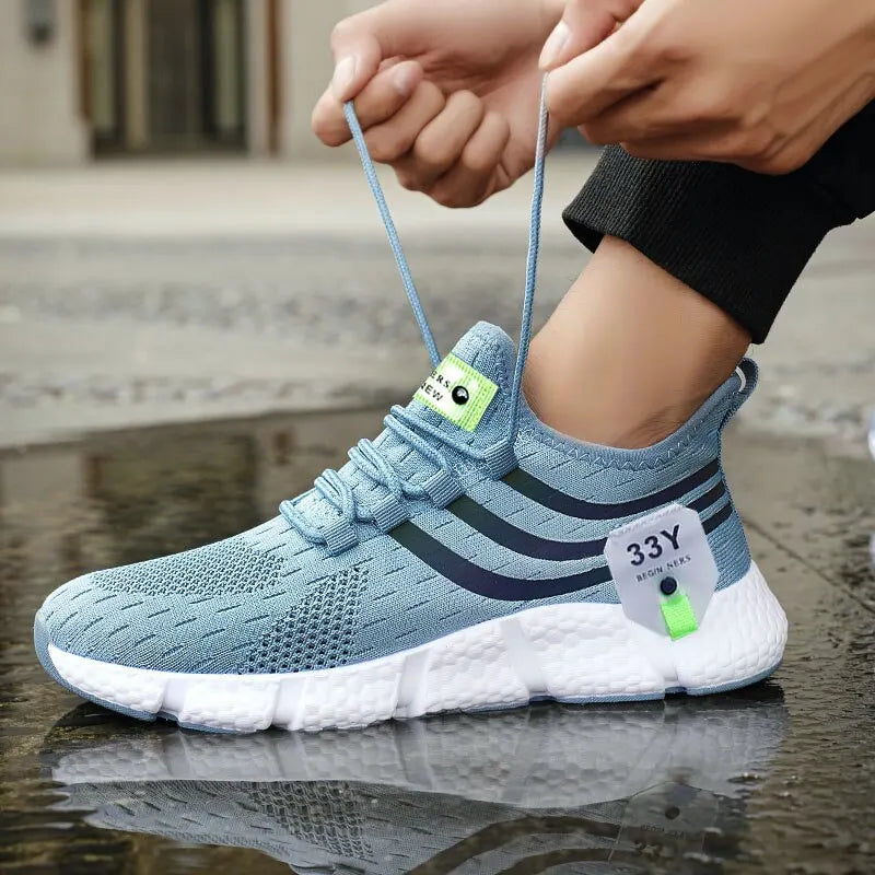 Zapatillas deportivas transpirables de malla para hombre, running y senderismo