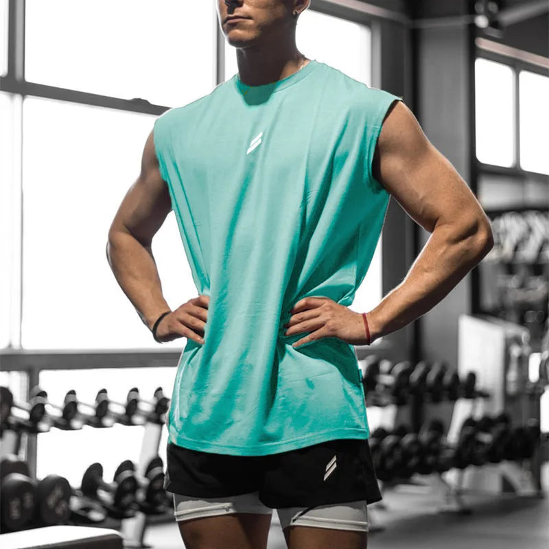 Camiseta deportiva sin mangas para hombre, chaleco de secado rápido, transpirable, entrenamiento de verano