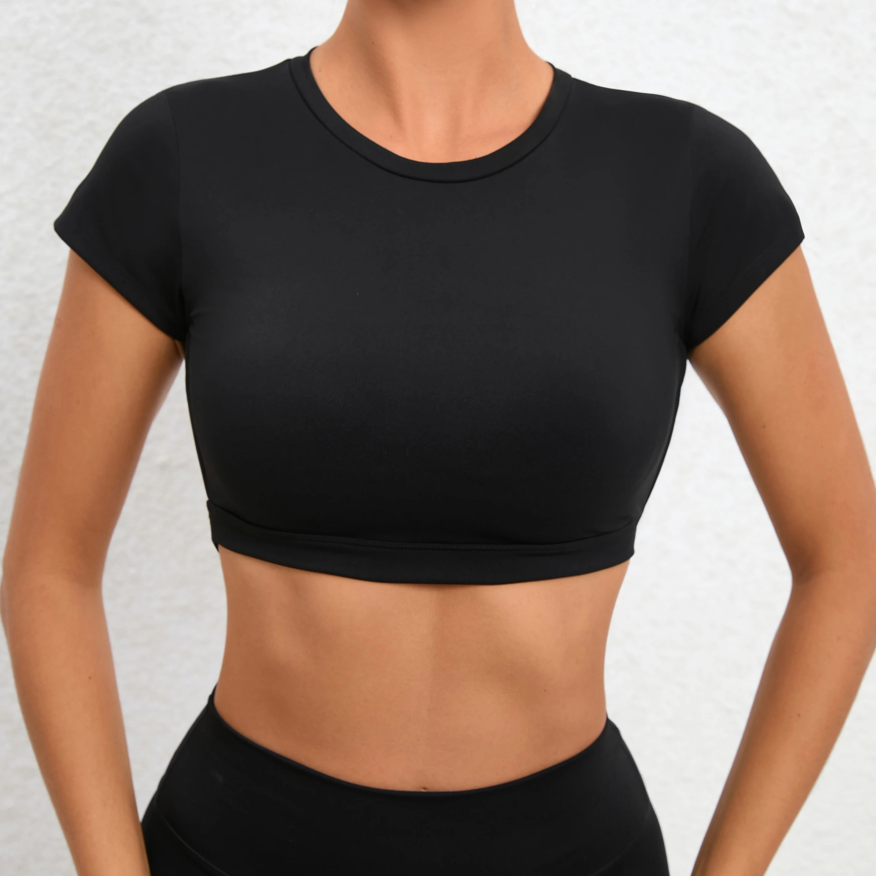 Camiseta deportiva de espalda abierta para mujer, tirantes cruzados, yoga y gym