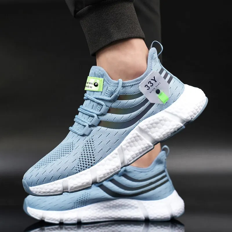 Zapatillas deportivas transpirables de malla para hombre, running y senderismo