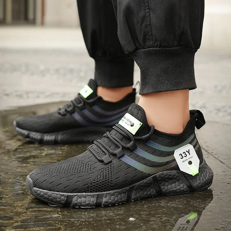 Zapatillas deportivas transpirables de malla para hombre, running y senderismo