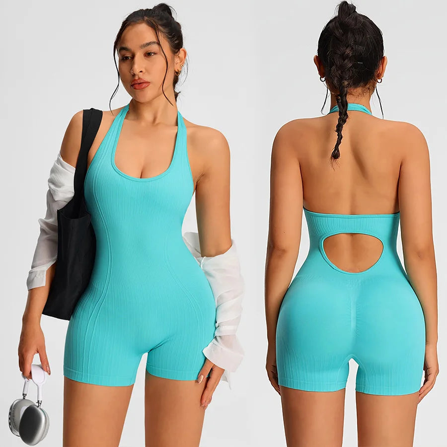 Body deportivo sin costuras con control de abdomen para mujer, verano