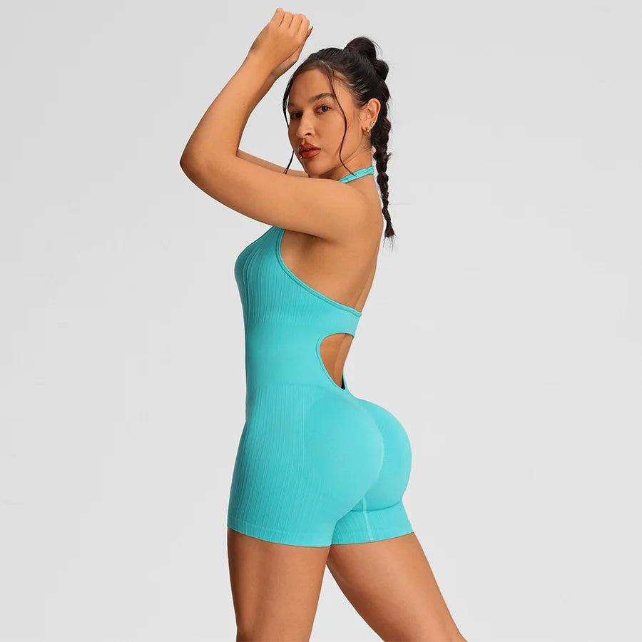 Body deportivo sin costuras con control de abdomen para mujer, verano