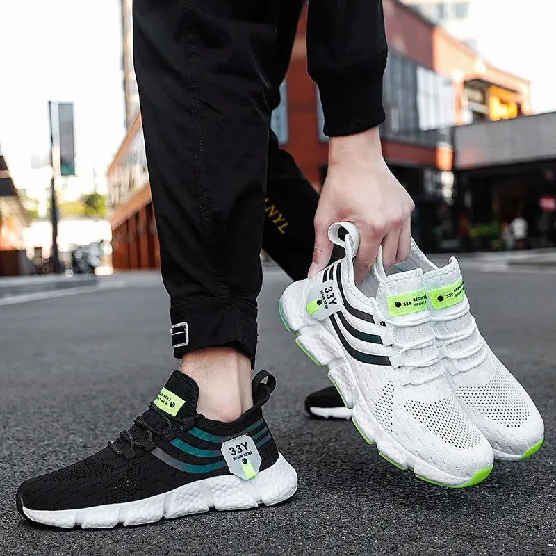 Zapatillas deportivas transpirables de malla para hombre, running y senderismo