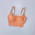 Sujetador deportivo de tirantes para mujer, yoga y running, con relleno extraíble