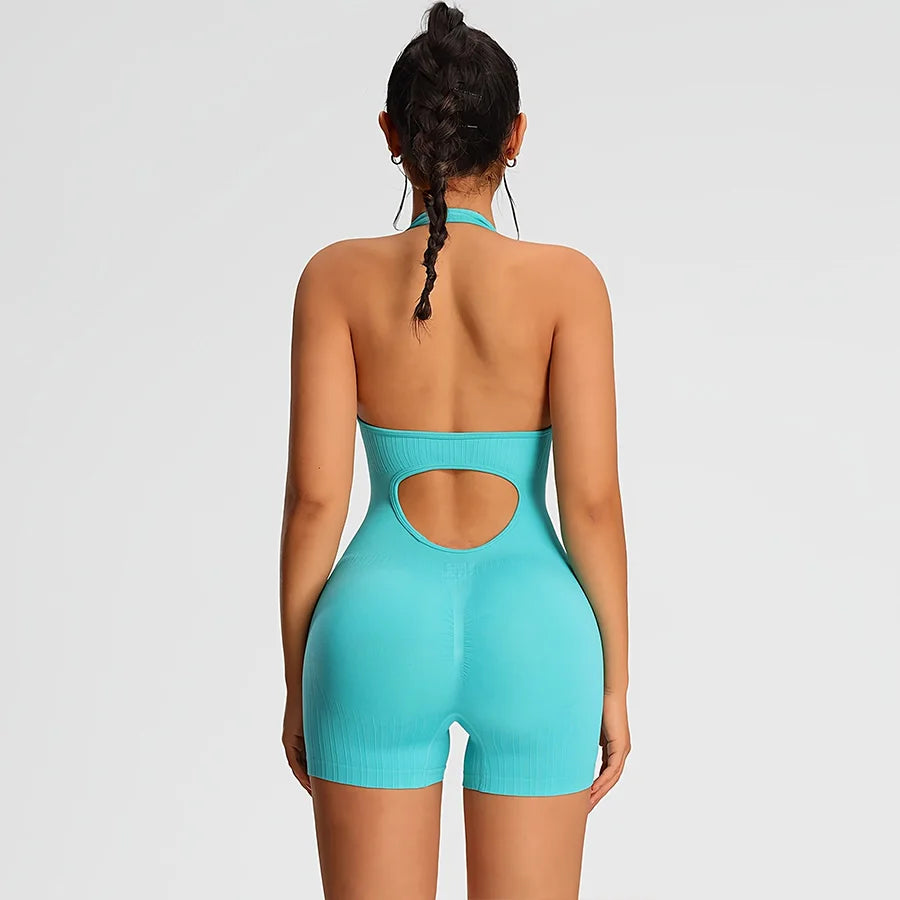 Body deportivo sin costuras con control de abdomen para mujer, verano