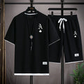 Conjunto deportivo casual para hombre, camiseta y pantalón corto, verano
