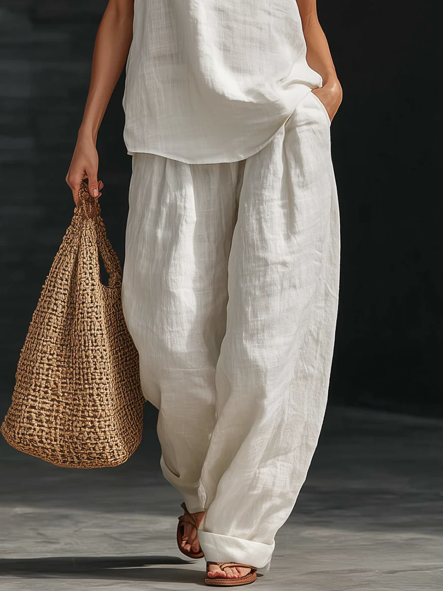 Zoë™ Conjunto sin mangas con pantalón de pierna ancha – moderno y elegante